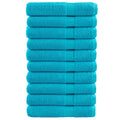 Vidaxl handdoeken solund 10 st 600 g m² 100x200 cm turquoise