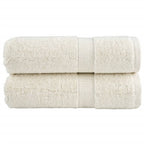 Vidaxl premium washandjes solund 2 stuks crème 30x30 cm 600 g m2
