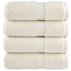 Vidaxl premium washandjes solund 4 stuks crème 30x30 cm 600 g m2