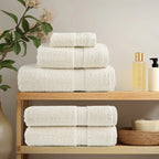 Vidaxl premium washandjes solund 4 stuks crème 30x30 cm 600 g m2