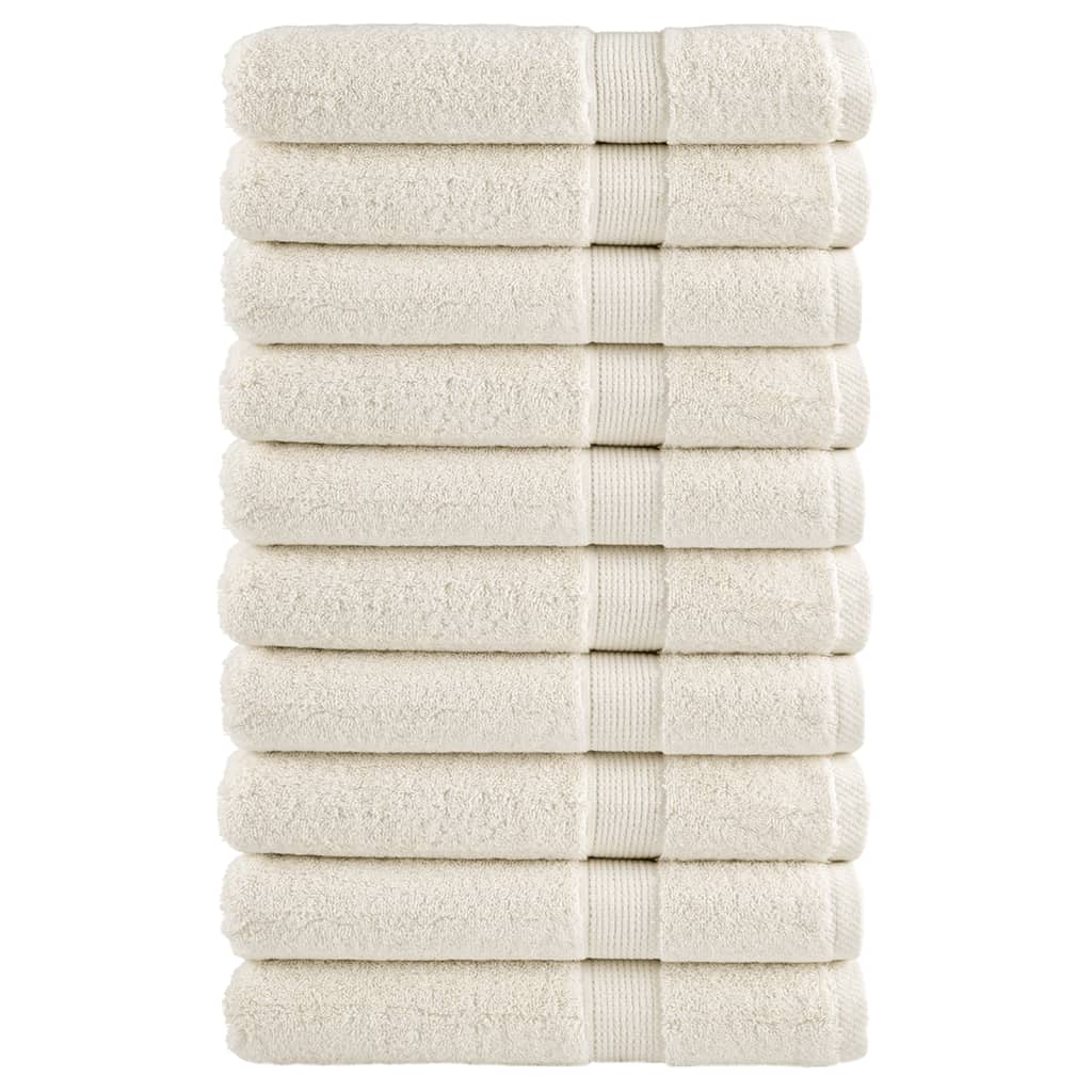 Vidaxl saunadoeken solund 10 st 600 g m² 80x200 cm crèmekleurig