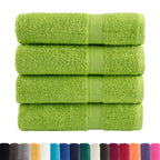 Vidaxl handdoeken solund 4 st 600 g m² 50x100 cm appelgroen