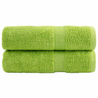 Vidaxl badhanddoeken solund 2 st 600 g m² 70x140 cm appelgroen