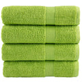 Vidaxl badhanddoeken solund 4 st 600 g m² 70x140 cm appelgroen