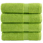 Vidaxl badhanddoeken solund 4 st 600 g m² 70x140 cm appelgroen