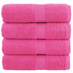 Vidaxl premium washandjes solund 4 stuks roze 30x30 cm 600 g m2