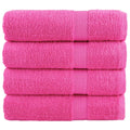 Vidaxl handdoeken solund 4 st 600 g m² 50x100 cm roze