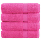 Vidaxl handdoeken solund 4 st 600 g m² 50x100 cm roze