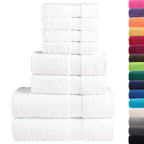 Vidaxl 8-delige handdoekenset solund 600 g m² wit