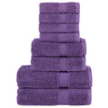 Vidaxl 8-delige handdoekenset solund 600 g m² paars