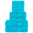 Vidaxl 8-delige handdoekenset solund 600 g m² turquoise