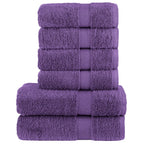 VidaXL 6-delige Handdoekenset SOLUND 600 g m² paars