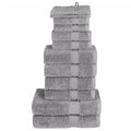 Vidaxl 12-delige handdoekenset solund 600 g m² grijs