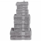 Vidaxl 12-delige handdoekenset solund 600 g m² grijs