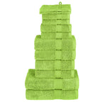 Vidaxl 12-delige handdoekenset solund 600 g m² groen