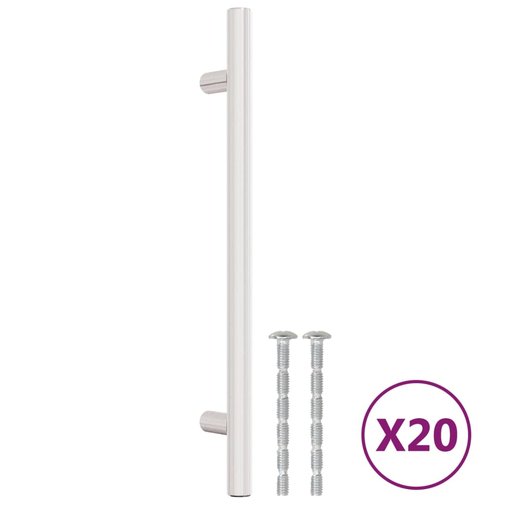 Vidaxl handvatten 20 st 160 mm roestvrij staal zilverkleurig