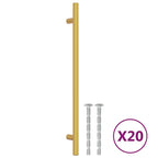 Vidaxl handvatten 20 st 224 mm roestvrij staal goudkleurig