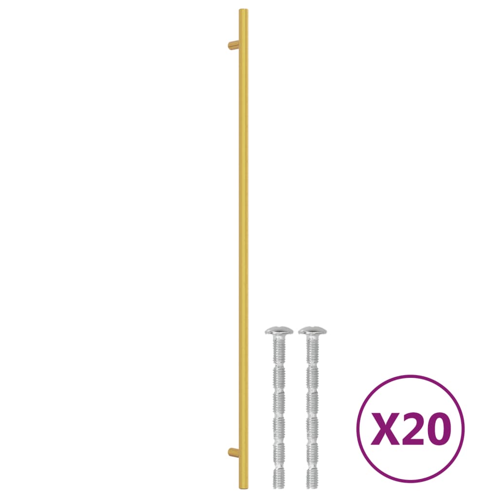 Vidaxl handvatten 20 st 480 mm roestvrij staal goudkleurig