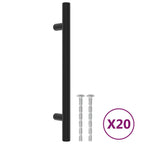 Vidaxl handvatten 20 st 128 mm roestvrij staal zwart