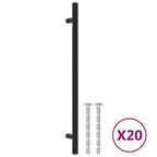 Vidaxl handvatten 20 st 224 mm roestvrij staal zwart