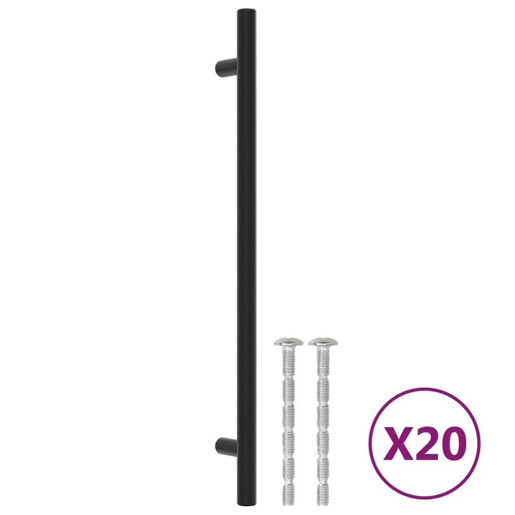 Vidaxl handvatten 20 st 224 mm roestvrij staal zwart
