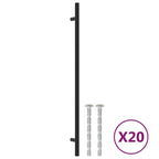 Vidaxl handvatten 20 st 320 mm roestvrij staal zwart
