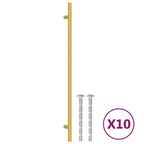 Vidaxl handvatten 10 st 320 mm roestvrij staal goudkleurig
