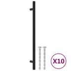 Vidaxl handvatten 10 st 224 mm roestvrij staal zwart