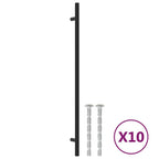 Vidaxl handvatten 10 st 320 mm roestvrij staal zwart