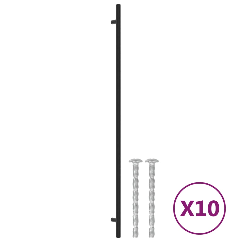 Vidaxl handvatten 10 st 480 mm roestvrij staal zwart