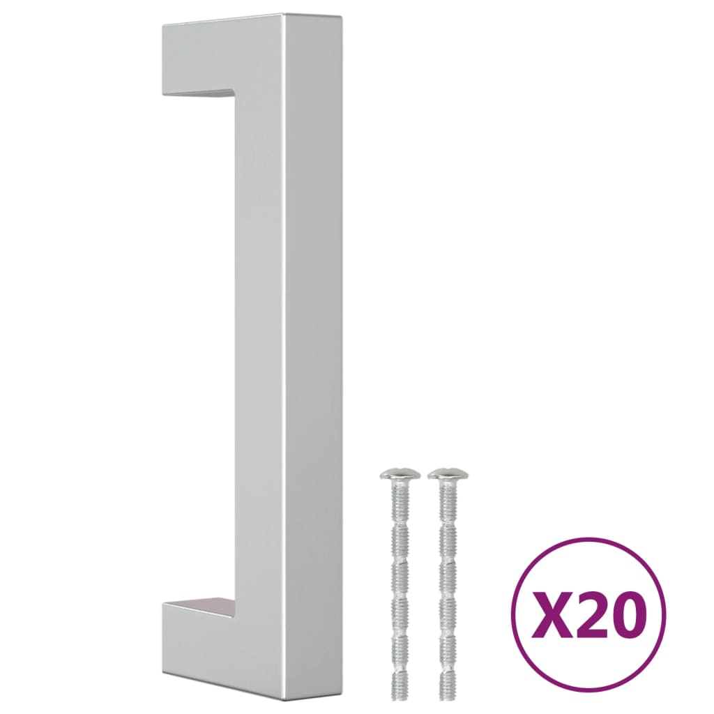 Vidaxl handvatten 20 st 96 mm roestvrij staal zilverkleurig