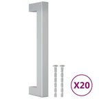 Vidaxl handvatten 20 st 128 mm roestvrij staal zilverkleurig
