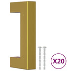 Vidaxl handvatten 20 st 64 mm roestvrij staal goudkleurig