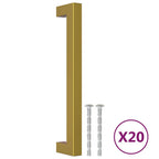 Vidaxl handvatten 20 st 160 mm roestvrij staal goudkleurig