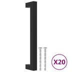 Vidaxl handvatten 20 st 160 mm roestvrij staal zwart