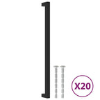 Vidaxl handvatten 20 st 320 mm roestvrij staal zwart