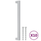Vidaxl handvatten 10 st 224 mm roestvrij staal zilverkleurig