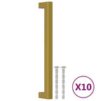 Vidaxl handvatten 10 st 192 mm roestvrij staal goudkleurig