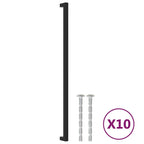Vidaxl handvatten 10 st 480 mm roestvrij staal zwart