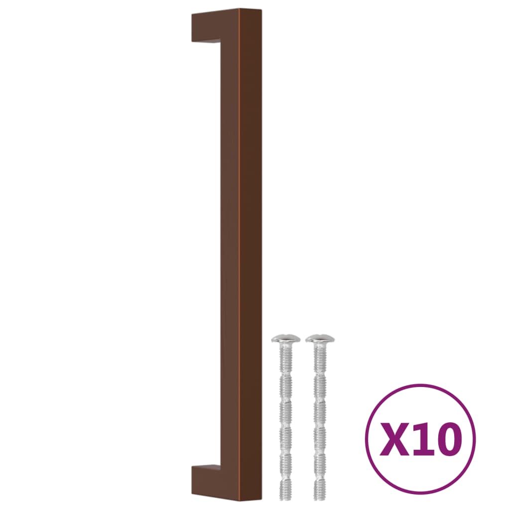 Vidaxl handvatten 10 st 192 mm roestvrij staal bronskleurig