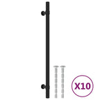 Vidaxl handvatten 10 st 224 mm roestvrij staal zwart