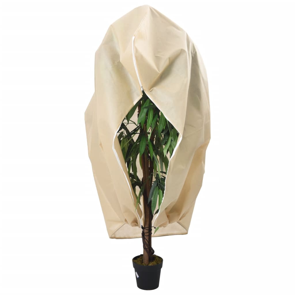 Vidaxl plantenhoezen met ritssluiting 2 st 70 g m² 1,55x1,55 m