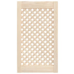 VidaXL Kastdeuren met latwerk 2 st 39,5x69 cm massief grenenhout