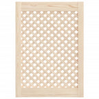 Vidaxl kastdeuren met latwerk 2 st 49,5x69 cm massief grenenhout