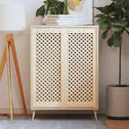 Vidaxl kastdeuren met latwerk 2 st 39,5x99 cm massief grenenhout
