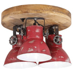 Vidaxl plafondlamp 25 w e27 35x35x25 cm verweerd rood