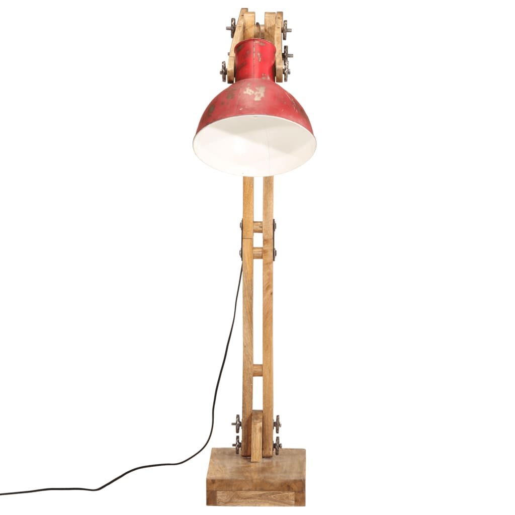 VidaXL Vloerlamp 25 W E27 33x25x130-150 cm verweerd rood