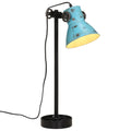 Vidaxl bureaulamp 25 w e27 15x15x55 cm verweerd blauw