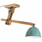 Vidaxl plafondlamp 25 w e27 105x30x65-108 cm verweerd blauw