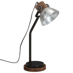 Vidaxl bureaulamp 25 w e27 18x18x60 cm vintage zilverkleurig